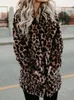 Fourrure femme Fausse fourrure automne léopard fausse fourrure manteau femmes Long hiver manteau femme chaud dames fourrure veste femme en peluche Teddy manteau vêtements d'extérieur 231208