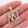 Hiphop volledig Iced Out hiphop hangende aangepaste MT-brief initiële hanger Moissanite verklaring sieraden voor mannen