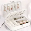 Jewelry earrings ring necklaces storage PU leather box Portable organizer for Travel case 210315274E