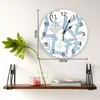 Wall Clocks Blue Boat Anchor Lake Life Modern Clock For Home Office Decoration Living Room Bathroom Decor Needle Hanging Watch