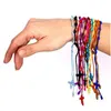 Charm Armbanden 18 Kleuren Handgemaakte Touw Geknoopt Kruis Rozenkrans Pulseras Decenarios Nylon Van Religieuze Gift 12 Stuks/pak