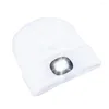 Berretti Cappello invernale antivento Berretto lavorato a maglia a led ricaricabile tramite USB per donna caldo senza tesa con esterno