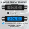 Ny bilklocka LED Digital Display 2 i 1 termometer Time Clock Clip-on Automotive Electronic Portable Car Interior Accessoarer