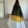 Abbigliamento etnico Abaya per le donne Ramadan Eid Moda Kimono Abaya musulmano Abito cardigan Abito lungo in poliestere con scollo a V Seeve