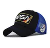 Casquette de Baseball brodée NASA, casquette d'été en maille à blocage de couleurs pour hommes et femmes, chapeau décontracté d'extérieur, casquette de balle américaine 6858118