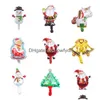 Party Decoration Christmas Tree Snowman Balloons Aluminium Film Balloon Xmas Atmosphere Prydment Drop Delivery Home Garden Festive S DHV0G