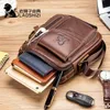 Evening Bags LAOSHIZI Cowhide Leather Men Shoulder Crossbody Bag Vintage Mini Briefcase Handbags For Male Messenger Flap Clutch Purse JYN010 231208