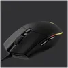 Mouse G102 Mouse cablato di seconda generazione Giochi e-sport Business Office Rgb Luminoso Adatto per periferiche per computer notebook Drop De Otngp