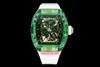 Sonic RM35-01 Watch har ett allt-i-ett-rörelsefodral med Crystal Glass Material Sapphire Crystal Mirror Dual Anti-Glase Effect Natural Rubber Band