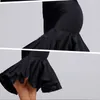 Stage Wear Black Latin Dance Jupes Femmes Professionnel Sumba Volants Dancewear Adulte Salle de bal Chacha Performance Costumes