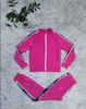 Designer de roupas femininas Marca de roupas esportivas feminina impressa com calças de duas peças de duas peças de mangas compridas femininas femininas de colarinho de colarinho de colarinho de colar