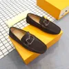 34Model Summer Men Designer Loafers Shoes Leather Moccasins Breatble Slip On Boat Shoes Italienska lyxmärke Mens Driving Loafers Storlek 38-46