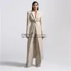 Women's Two Piece Pant's Long Suit 2Pieces JacketPants Slim Fit Short Sets 1 Button High Street Luxury Womens Clothing Pant Set tailleur femm 231208