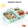 Geschirr, 8er-Pack Bento-Lunchbox, 3-Fach-Behälter für die Zubereitung von Mahlzeiten für Kinder, wiederverwendbare Aufbewahrung – stapelbar