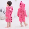 Serviettes Robes LOlanta Enfants Peluche À Capuchon Peignoir Dinosaure Flanelle Polaire Robe pour Garçons Filles Vêtements De Nuit Robe De Chambre Cadeau 231208