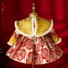 Girls Dresses Baby Little Princess Dress Toddler Kid Girl Lunar Chinese Year Tang Suit Clothes 13T 231208