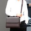 Aktentaschen aus Leder für Führungskräfte für Herren, Designer, Business-Einkaufstasche, Geldbörse, Handtasche, Schultertasche, Ipad, quadratisch, seitlich, Umhängetasche, Dokument 231208