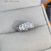 With Side Stones New style crackling moissanite ring for women jewelry engagement ring for wedding 925 silver ring shiny gem birthday gift YQ231209