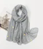 Foulards Boho Soft Bronzing Imprimé Hijab Longue Écharpe Élégante Femmes Musulmanes Wraps Turban Châles Mode Malaisienne Dames Quotidienne Headwe3782203