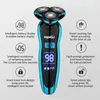 Rasoirs Lames Rasoir électrique rapide Rasoir électrique Coupe de cheveux Machine de rasage pour hommes Clipper Tondeuse à barbe rotative 100% étanche 231208