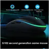 Souris G102 Deuxième génération Souris filaire Jeux E-Sports Bureau d'affaires RVB lumineux adapté aux périphériques d'ordinateur portable Drop de Otngp