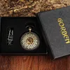 Zegarki kieszonkowe Vintage Srebrny steampunk Sun Flower Design Mechanical Pocket Watch Męski zegar ręka ręka wiatrowi męski zegarek z łańcuchem FOB 231208