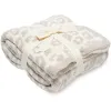 Blankets Half Sides Fleece Boho Style Sonic Stitch Blanket for Barefoot Child Home Leopard Print Plaid Throw Bedspreads 231019