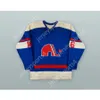 Anpassad 1973-74 WHA Andre Gaudette 16 Quebec Nordiques Blue Hockey Jersey New Top Stitched S-M-L-XL-XXL-3XL-4XL-5XL-6XL