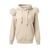 Sudaderas con capucha para mujer Sudaderas Llegada Otoño Invierno Sudadera con capucha Mujer Fleece Jersey con capucha Real Fox Fur Lady Coat Chaquetas S5185 231208