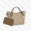 M54351 HINA PM borsa tote donna tela vera pelle di vitello hardware argento borsa tracolla tracolla cross-body209q