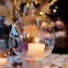 Ljushållare 8st 1012 cm glasljushållare hängande tealight 681012 cm globes terrarium bröllop ljusstake vas hem bar dekor 231208
