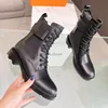 Designer Women Ankle Boots Laureate Boots Love Medal Martin Boot Winter Genuine Leather Coarse High Heel Shoes Luxury Desert Chunky Booties 02