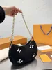 Hochwertige Twist Denim Epi Leder Designer Damen Umhängetaschen V Lock Flap Chain Handtaschen Twists Woman Umhängetasche KADAR Lady Pochette Tote Middle Black Handtasche