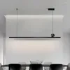 Kronleuchter Moderne minimalistische Restaurant Kronleuchter Nordic Esszimmer Tisch Streifen Licht kreative Wohnzimmer Schlafzimmer