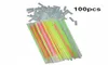 Décoration de fête 100pcs Néon Glowstick Coloré Fluorescence Bâtons Jouets Bracelets Collier Glow In The Dark Light Stick Supplies3266180