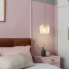 Lustres français chevet suspendu éclairage lumière luxe chambre pendentif créatif LED moderne lustre verre