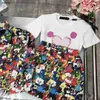 Designer de luxe bébé Survêtement vêtements pour enfants Taille 100-150 Veste d'impression de dessin animé coloré T-shirt à manches courtes et jupe en jean Dec05