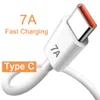 Câble USB Type C 7A 100W pour Charge ultra rapide, cordon de données pour Huawei P40 P30 Xiaomi Mi 13 12 Pro Oneplus Realme POCO