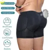 Bel karın şekillendiricisi lazawg yastıklı popo kaldırıcı külot erkekler için kalça arttırıcı kısa zayıflama külotu iç çamaşırı düşük bel shapewear fitness 231208