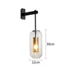 Lampade da parete moderne in vetro per camera da letto comodino Hotel Sconce Light Fixtures Sfondo Soggiorno Ingresso Negozio Modern Lustres Deco