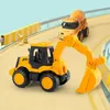 Diecast Model Cars New Kids Pull Back Car Mini Mini Car Forklift Toy Car Model Excavator Construction Engineering Vehicle for Children's Gift/Xmas Giftsl231114