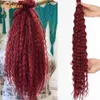 الباروكات الاصطناعية Meifan Crochet Hair Wate Wave Curly Canthetic Faux locs for Women Ombre Dreadlocks preoped braiding Hair 231208