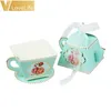 50sts presentförpackning Tea Party Decorations Tea Cup TEAPOT Wedding Favor Candy Box Baby Shower Decoration Birthday Party Supplies 211014252G