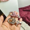 Висячие серьги, винтажное модное ожерелье с магнитной пряжкой, розовое глазурованное жемчужное ожерелье для женщин, колье-капелька для девочек, комплект ювелирных изделий