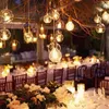 Ljushållare 8st 1012 cm glasljushållare hängande tealight 681012 cm globes terrarium bröllop ljusstake vas hem bar dekor 231208