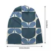 Bérets Blue Block Flower Skullies Bons de bonnet Caps hommes Femmes Unisexe Outdoor Hiver Tricote chaud Chapeau adulte Orla Kiely Bonnet Chapeaux