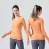 LU LU a Womens Ll cx Yoga Outfit T-shirts Chemises Tees Sportswear Vêtements de plein air Casual Adulte Gym Excerise Running Manches longues Tops Yog Sportsw