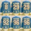 Hockey sur glace pour hommes 8 Cale Makar Jerseys 29 Nathan Kinnon 92 Gabriel Landeskog Mikko Rantanen Joe Sakic Peter Forsberg Bury Blue White Re