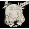 Hip Hop Jewelry Mens Iced Out Custom Letter Pendant Sier VVS Moissanite Diamond Mossanite Chain And Cross Pendant