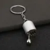 New Mini Turbo Turbocharger Keychain Car-styling Keyring Gear Gearbox Pendant Keychain Stick Knobs Keyring Shift Metal Key Ring